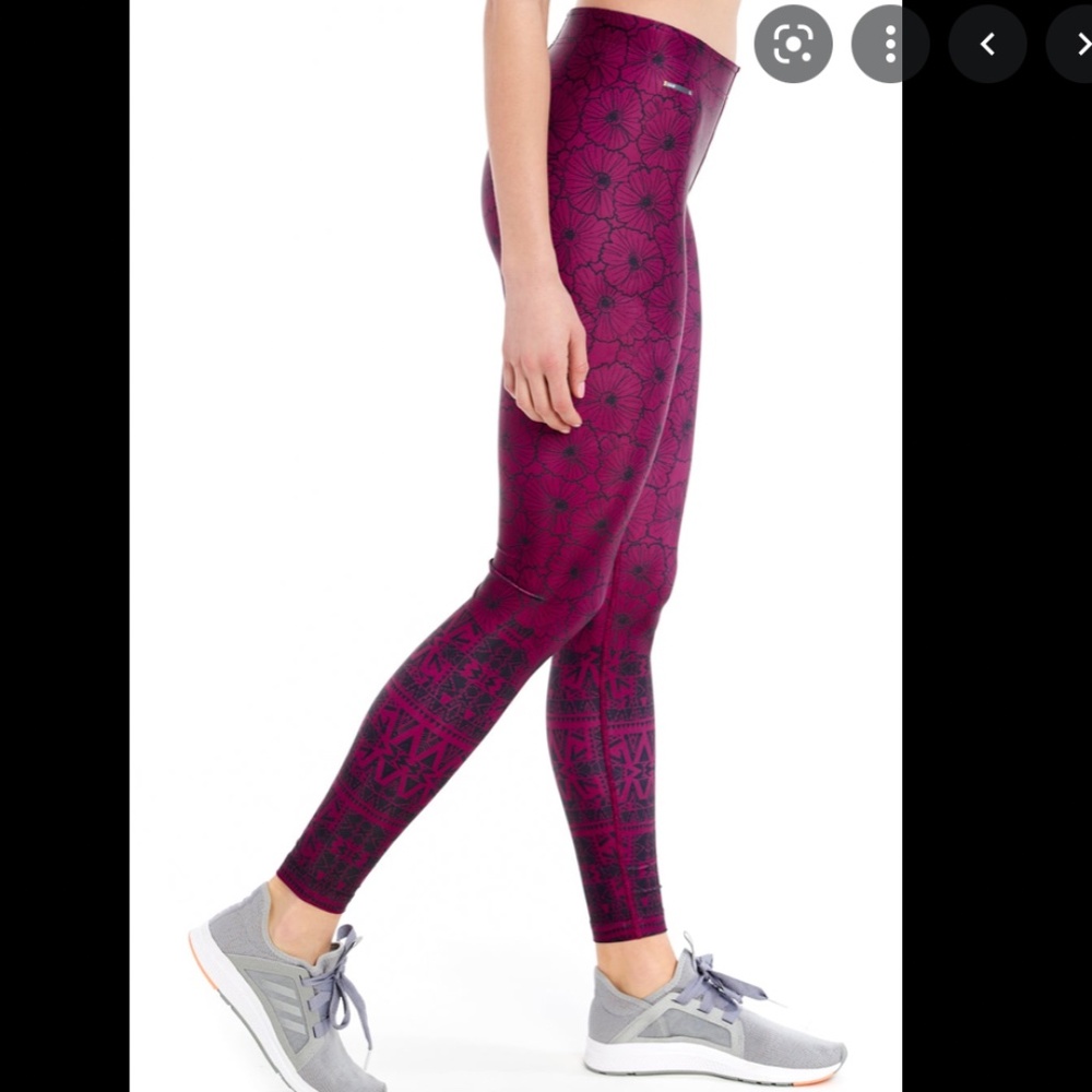 Lole Women's Maroon Floral-Print Leggings